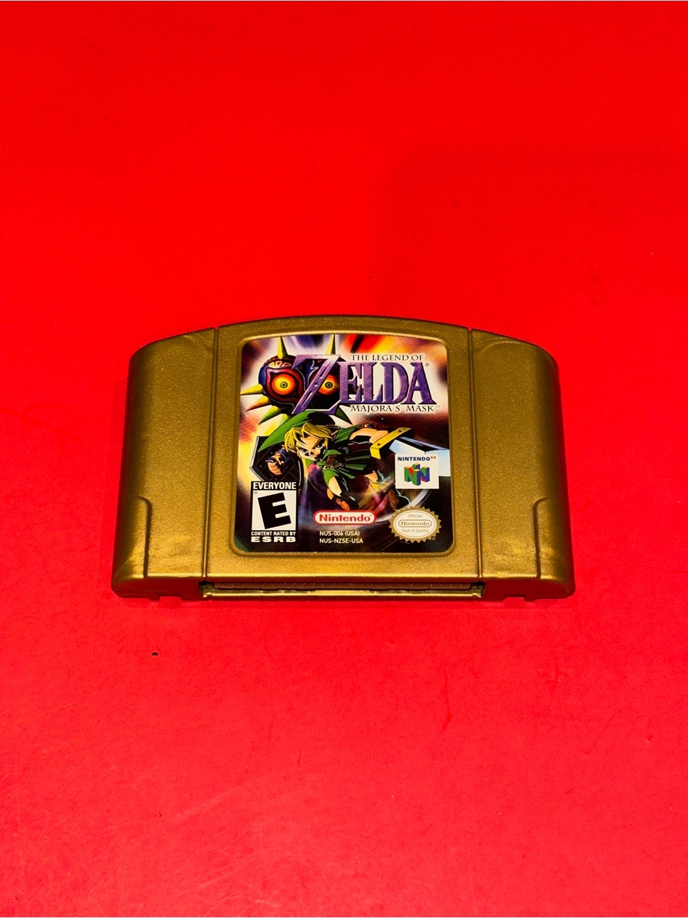 Legend Of Zelda Majora's Mask Nintendo N64 Holographic Gold Cartridge Authentic
